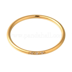 Ion Plating(IP) 304 Stainless Steel Micro Pave Clear Cubic Zirconia Finger Rings&nbsp;RJEW-B066-11G
