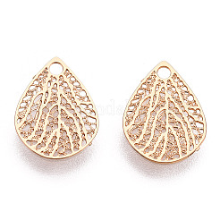 Rack Plating Brass Filigree Charms&nbsp;KKC-T001-46KC