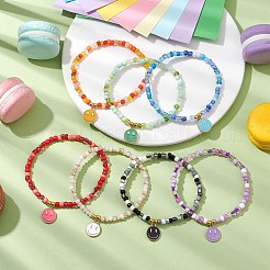 7Pcs Glass Seed Beads Stretch Bracelets&nbsp;BJEW-JB11219