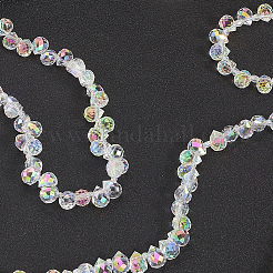 2 Strands Electroplate Glass Beads Strands&nbsp;EGLA-PA0001-01C