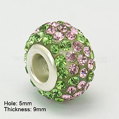 Resin Rhinestone European Beads&nbsp;GPDL-C004-S