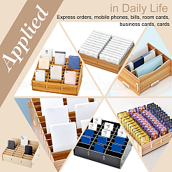 24-Grid Wooden Cell Phone Storage Box&nbsp;CON-WH0094-05B