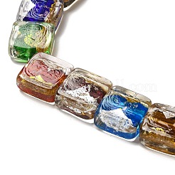 Handmade Gold Foil and Silver Foil Lampwork Beads&nbsp;FOIL-C001-01B-01