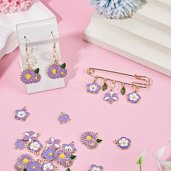 30Pcs 6 Styles Alloy and Enamel Pendants&nbsp;ENAM-TADJ0001-04B