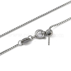 304 Stainless Steel Box Chains Necklaces&nbsp;LS-NJEW-H042-09P