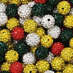 Christmas Theme Pave Disco Ball Beads&nbsp;RB-L037-03