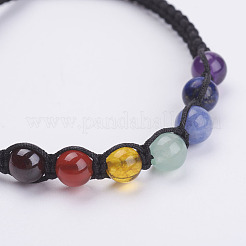 Natural Gemstone Beads Braided Bracelets&nbsp;X-BJEW-JB02949