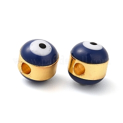Brass Enamel Beads&nbsp;KK-E048-02G-05