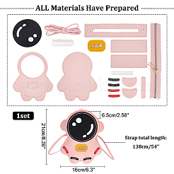 DIY Sew on PU Leather Astronaut Shaped Multi-Use Crossbody/Shoulder Bag/Backpack Making Kits&nbsp;DIY-WH0297-55A