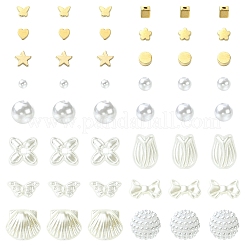 1359Pcs 16 Styles CCB Plastic & ABS Plastic Imitation Pearl Beads&nbsp;KY-YW0002-19