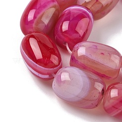 Natural Banded Agate/Striped Agate(Dyed & Heated) Beads Strands&nbsp;G-H324-01C
