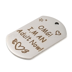 Non-Tarnish 201 Stainless Steel Pendants&nbsp;STAS-L079-12P