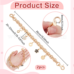 2Pcs Iron Chain Bag Extender Chains&nbsp;HJEW-PH02106