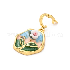 Brass Enamel Pendants&nbsp;KK-S502-04G-A