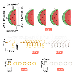 100Pcs DIY Watermelon Shape Dangle Earring Making Kits&nbsp;DIY-NB0005-30