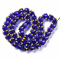 Transparent Handmade Bumpy Lampwork Beads Strands&nbsp;LAMP-T007-18-B08