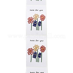 200Pcs Rectangle with Flower Here for You Theme Paper Self-Adhesive Stickers&nbsp;AJEW-S084-02E