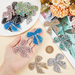 16Pcs 8 Styles Bowknot Hotfix Rhinestone Iron on Patches Appliques&nbsp;DIY-CP0009-65