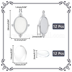 DIY Blank Oval Pendant Making Kit&nbsp;DIY-UN0005-07