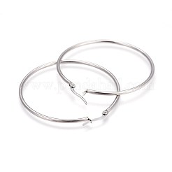 Tarnish Resistant 304 Stainless Steel Big Hoop Earrings&nbsp;EJEW-P173-13P-06