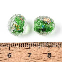 Handmade Foil Glass Beads&nbsp;FOIL-N029-10C