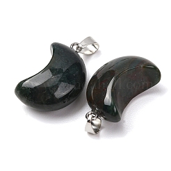 Natural Moss Agate Pendants&nbsp;G-F820-02L-12