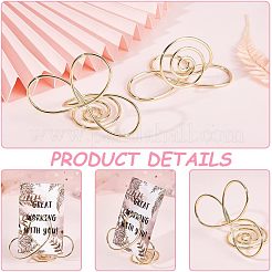 Iron Spiral Place Card Holders&nbsp;AJEW-WH0318-04G