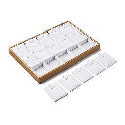 3-Row 15 Grids Imitation Leather Jewelry Pendant Trays&nbsp;CON-G023-13