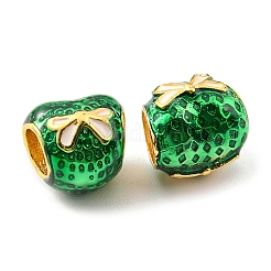 Christmas Brass Enamel European Beads&nbsp;KK-M247-30B-G