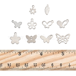 60Pcs 10 Styles 201 & 304 Stainless Steel Charms&nbsp;STAS-FS0001-88