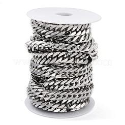 Tarnish Resistant 304 Stainless Steel Cuban Link Chains&nbsp;CHS-E018-13P-B