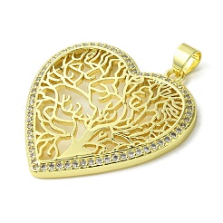 Eco-Friendly Brass Micro Pave Cubic Zirconia Pendants&nbsp;KK-A204-04G