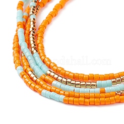 Adjustable Glass Bead Braided Bead Bracelets&nbsp;BJEW-JB08952-04