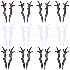 30 Pairs 3 Colors Plastic Snowman Hand Branch Antler&nbsp;AJEW-GF0012-64A