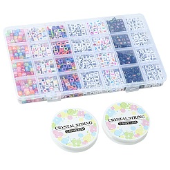 1120Pcs 7 Styles Opaque Acrylic Beads&nbsp;MACR-YW0002-79