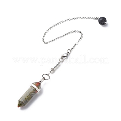 Natural Mixed Gemstone Pointed Dowsing Pendulums&nbsp;PALLOY-JF01901