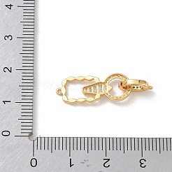 925 Sterling Silver Micro Pave Clear Cubic Zirconia Fold Over Clasps&nbsp;SE-CBAF1B0-02G