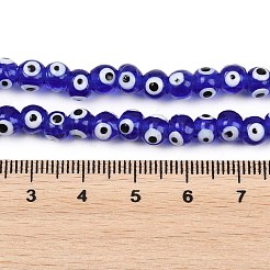 Handmade Evil Eye Lampwork Beads Strands&nbsp;LAMP-Z021-01B