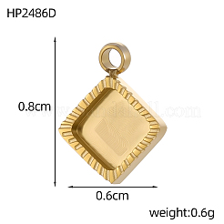 304 Stainless Steel Pendant Cabochon Settings&nbsp;STAS-OY008-76G