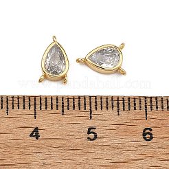 SHEGRACE Brass Pave Clear Cubic Zirconia Teardrop Chandelier Component Links&nbsp;XGRQ2O339-428G
