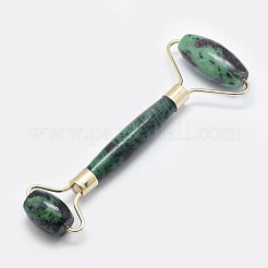 Natural Ruby in Zoisite Brass Face Massager&nbsp;MRMJ-G008-03G
