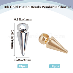20Pcs 2 Colors Brass Charms&nbsp;KK-BBC0015-19