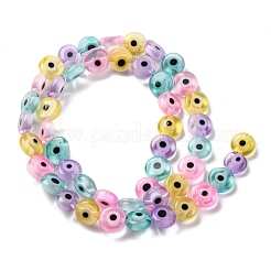 Handmade Evil Eye Lampwork Beads Strands&nbsp;LAMP-G164-10B