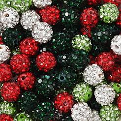 Christmas Theme Polymer Clay Rhinestone Beads&nbsp;RB-L037-01