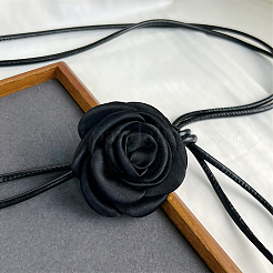 1Pc Gothic Polyester Rose Flower Collar Choker Necklaces for Women Bride Wedding Party&nbsp;NJEW-CN0001-22