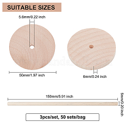 Schima Wood Unfinshed 100Pcs Wheel & 50Pcs Stick Sets&nbsp;DIY-OC0014-38B