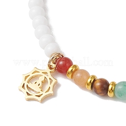 Chakra 304 Stainless Steel Charms Bracelets&nbsp;BJEW-JB13053