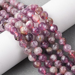 Natural Lepidolite/Purple Mica Stone Beads Strands&nbsp;X-G-B133-A01-6MM