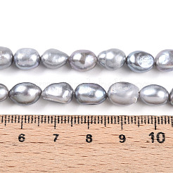 Natural Cultured Freshwater Pearl Beads Strands&nbsp;PEAR-N014-07M-01