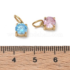 304 Stainless Steel Pave Cubic Zirconia Pendants&nbsp;CU-CBABCF3-04G